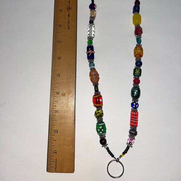 Handcrafted Glass Beaded Lanyard - Picture 1 of 2